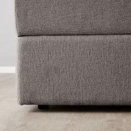 Riviera III Graphite Fabric Sofa - Armless Seat