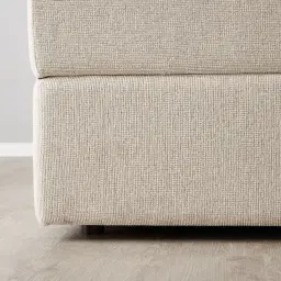 Riviera III Isabelline White Fabric Sofa - Armless Seat