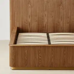 San Pierre Toffee Brown Ash Veneer Double Bed