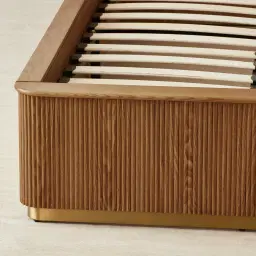 San Pierre Toffee Brown Ash Veneer Double Bed