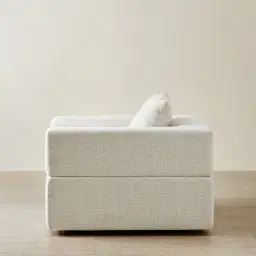 Riviera III Isabelline White Fabric Occasional Chair