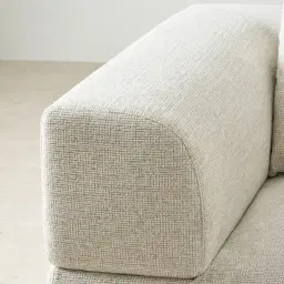 Riviera III Isabelline White Fabric Occasional Chair