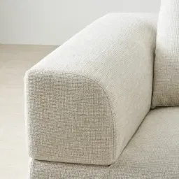 Riviera III Isabelline White Fabric Occasional Chair