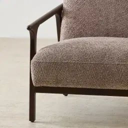 Delphine Warm Taupe Woven Fabric Occasional Chair