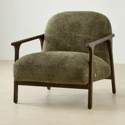 Delphine Winter Moss Woven Fabric Occasional Chair