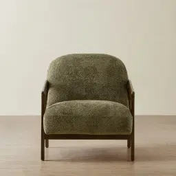 Delphine Winter Moss Woven Fabric Occasional Chair