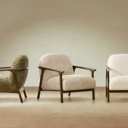 Delphine Mid Beige Fabric Occasional Chair