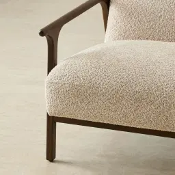 Delphine Mid Beige Fabric Occasional Chair