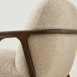 Delphine Mid Beige Fabric Occasional Chair