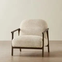 Delphine Mid Beige Fabric Occasional Chair