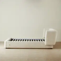 Antonella Stone Cream Fabric King Bed