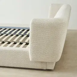 Antonella Stone Cream Fabric King Bed