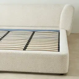 Antonella Stone Cream Fabric King Bed