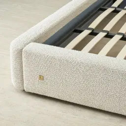 Antonella Stone Cream Fabric King Bed