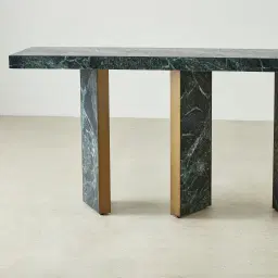 Luna Matte Emerald Sintered Stone Console Table