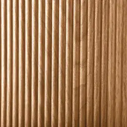 San Pierre Light Brown Ash Veneer Single Leg Console Table with Travertine Finish Sintered Stone Top