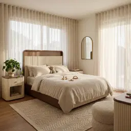 Harper Beige Kids King Single Bed
