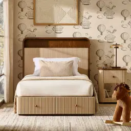 Harper Beige Kids King Single Bed