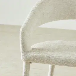 Moulin Fusion Grey Woven Fabric Dining Chair - Champagne Gold Legs