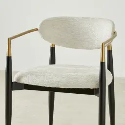 Amy Fusion Grey Woven Fabric Dining Chair