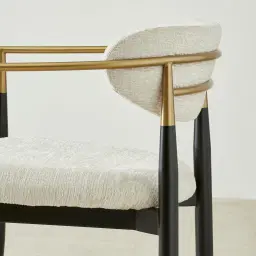 Amy Fusion Grey Woven Fabric Dining Chair