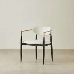 Amy Fusion Grey Woven Fabric Dining Chair