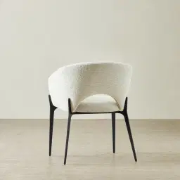 Polina Fusion Grey Fabric Dining Chair - Black Legs