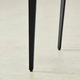 Polina Fusion Grey Fabric Dining Chair - Black Legs