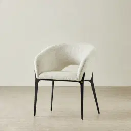 Polina Fusion Grey Fabric Dining Chair - Black Legs
