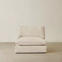 Macie Lite Cream Oatmeal Fabric Modular Sofa - Armless