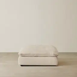 Macie Lite Cream Oatmeal Fabric Modular Sofa - Ottoman