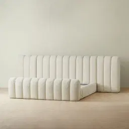 Gabriella Stone Cream Fabric King Bed