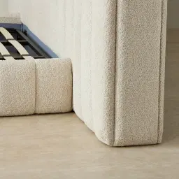 Gabriella Stone Cream Fabric King Bed