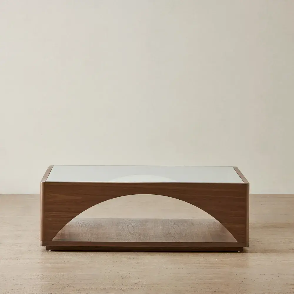 Costanza Mocha Walnut Brown Wooden Coffee Table