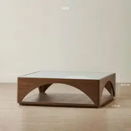 Costanza Mocha Walnut Brown Wooden Coffee Table