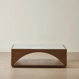 Costanza Mocha Walnut Brown Wooden Coffee Table