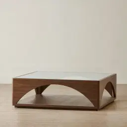 Costanza Mocha Walnut Brown Wooden Coffee Table