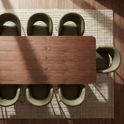 Costanza Mocha Walnut Brown Wooden Dining Table