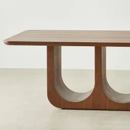 Costanza Mocha Walnut Brown Wooden Dining Table