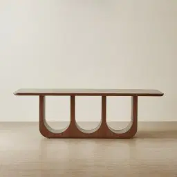 Costanza Mocha Walnut Brown Wooden Dining Table