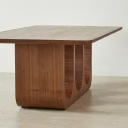 Costanza Mocha Walnut Brown Wooden Dining Table