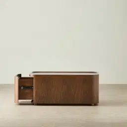 Capri Mocha Walnut Veneer Ottoman Table