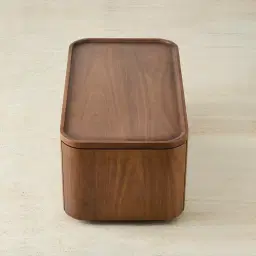 Capri Mocha Walnut Veneer Ottoman Table