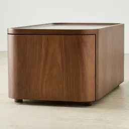 Capri Mocha Walnut Veneer Ottoman Table