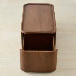 Capri Mocha Walnut Veneer Ottoman Table