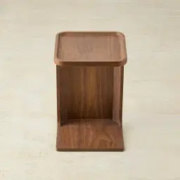 Capri Mocha Walnut Veneer Side Table