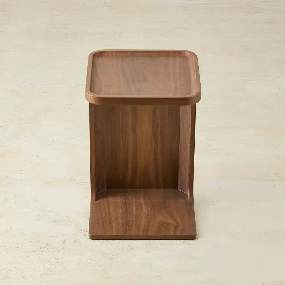 Capri Mocha Walnut Veneer Side Table