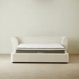 Antonella Stone Cream Fabric Queen Bed