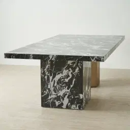 Thames Napoleon Black Sintered Stone Dining Table