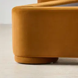 Estelle Velvet Mustard Velveteen Fabric King Bed